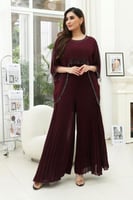 طقم لوريكس بهدب عنابي