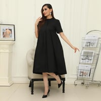 فستان قطني ميدي اسود