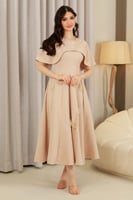 فستان كريب سهرة ناعم