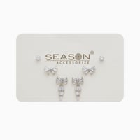 مجموعة حلق بطابع الفيونكة