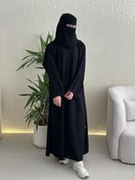 عباية قماش إبتهاج و كم مكسر