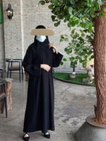 عباية بكم شانتون اسود