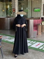 عباية كلوش كويتي باطراف لون