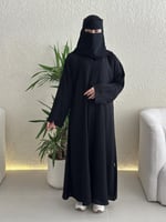 عباية قماش إبتهاج و كم مكسر