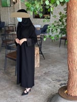 عباية بكم شانتون اسود