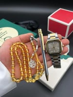 طقم ساعة قلم وسبحة