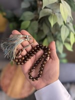 مسابح فاتوران شكة قماش-بني fsh11