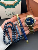 طقم ساعة قلم وسبحة