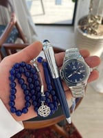 طقم ساعة قلم وسبحة