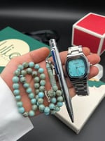 طقم ساعة قلم وسبحة