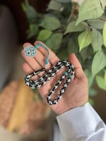 مسابح كوك طبيعي مطعم فضة