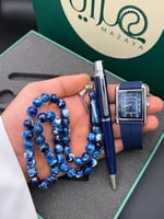 طقم ساعة قلم وسبحة-