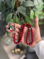 مسابح بكلايت شعار علم الكويت - عنابي