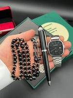 طقم ساعة قلم وسبحة