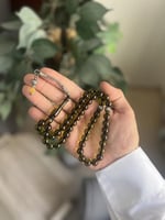 مسابح بكرستالة فضة- زيتي