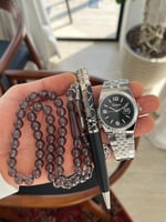 طقم ساعة قلم وسبحة