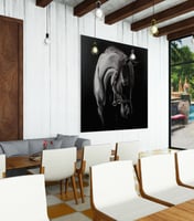 لوحة خجيلان-لوحات جدارية خيل.