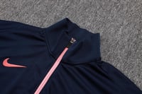 طقم تدريب شتوي برشلونة 2025-2026 كحلي سحاب طويل