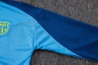 طقم تدريب شتوي برشلونة 2025-2026 سماوي سحاب طويل