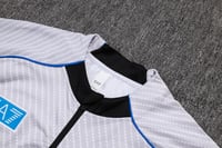 طقم تدريب شتوي نابولي 2025-2026 ابيض سحاب كامل