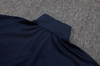 طقم تدريب شتوي برشلونة 2025-2026 كحلي سحاب طويل