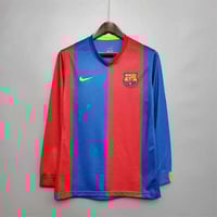 طقم برشلونة موسم 2006-2007 احمر كم طويل