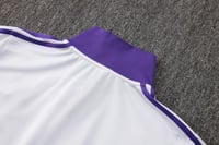 طقم تدريب شتوي ريال مدريد 2025-2026 ابيض سحاب كامل