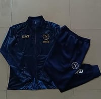 طقم تدريب شتوي نابولي 2025-2026 اسود سحاب كامل