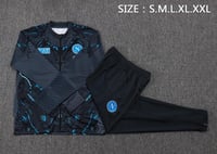 طقم تدريب شتوي نابولي 2025-2026 اسود سحاب كامل