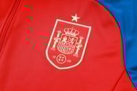 طقم تدريب شتوي منتخب اسبانيا 2024-2025 احمر سحاب ط...