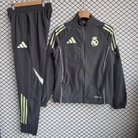 طقم تدريب شتوي ريال مدريد 2025-2026 ضد الماء رمادي