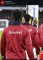 طقم تدريب ارسنال 2025-2026 احمر سحاب كامل