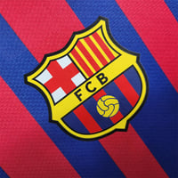 طقم برشلونة موسم 2011-2012 احمر كم طويل