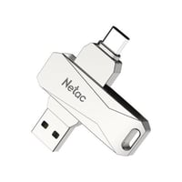 فلاش ميموري Netac UMI بسعة 64GB USB 3.2 فضي - NETA...