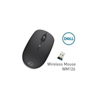 ماوس لاسلكي Dell WM126 – دقة 1000 dpi، بطارية AA ت...