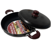 مقلى كوري مع غطاء ويدين جانبية