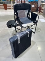 كرسي الكشتة يتصفط مع طاولة وحامل كوب ومخابي جانبية