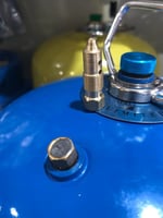 مسمار بلف تنسيم نحاس ذهبي خارجي لدبات الغاز الهندي