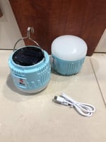 لمبة مخيمات دائري بتعليقة شاحن جالكسي وطاقة شمسية...