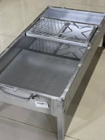 منقل فحم ثقيل مطور بشبك متحرك 35/70 سم