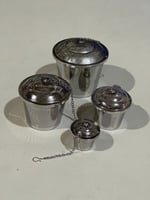 مشخال استيل تعليقة للشاي والبهارات مع سلسلة بعدة م...