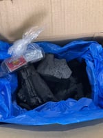 فحم المجمعة للشوي ،، مع قفاز وكبريت ومكعب للاشعال