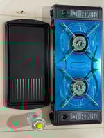 موقد عينين مع صاج للشوي وشنطة بلاستيكية للحفظ تعمل...