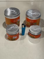 علب بهارات بلاستيكية شفاف مع غطاء ألمنيوم