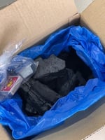 فحم المجمعة للشوي ،، مع قفاز وكبريت ومكعب للاشعال