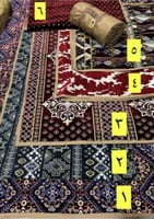 طقم جلسة أرضي قماش تركي 4 مساند ظهر نفرين بشبك و 4...