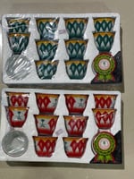 فناجيل قهوة قزاز سيفين ونخلة ملون