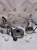 طقم دلة الخليج الفاخر ،، بريق ودلة استيل ثقيل بسعة...