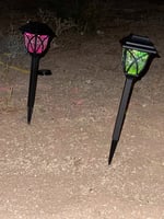 انارة حدائق ملونة تعمل بطارية او طاقة