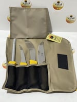 طقم سكاكين تركية مع مسن وشنطة